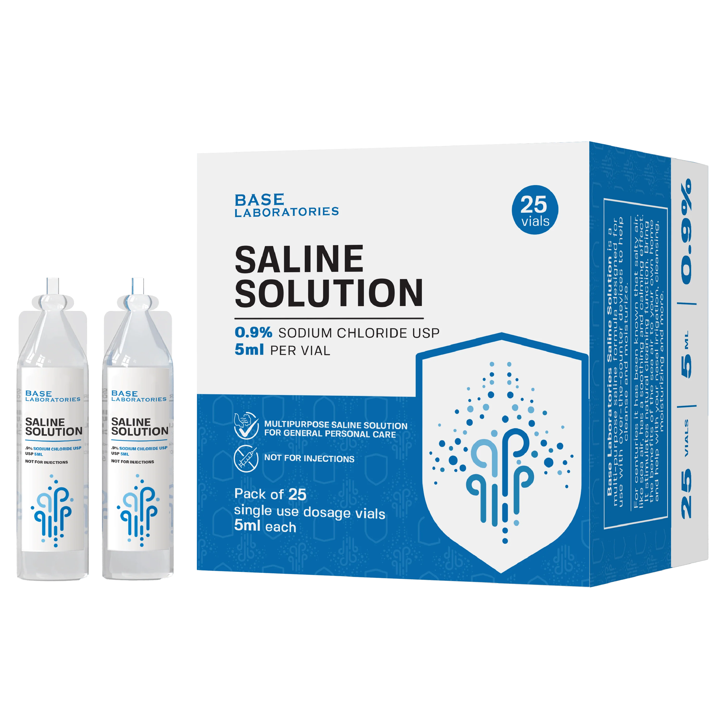 0.9% Saline Solution Vials — Compatible with Nebulizer Machines & Mesh Nebulizers