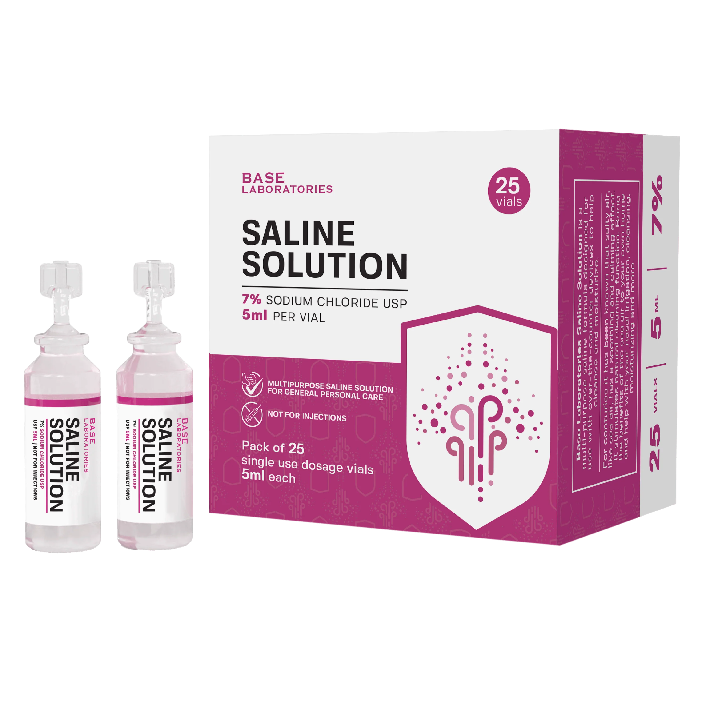 7% Saline Solution Vials — Compatible with Nebulizer Machines & Mesh Nebulizers