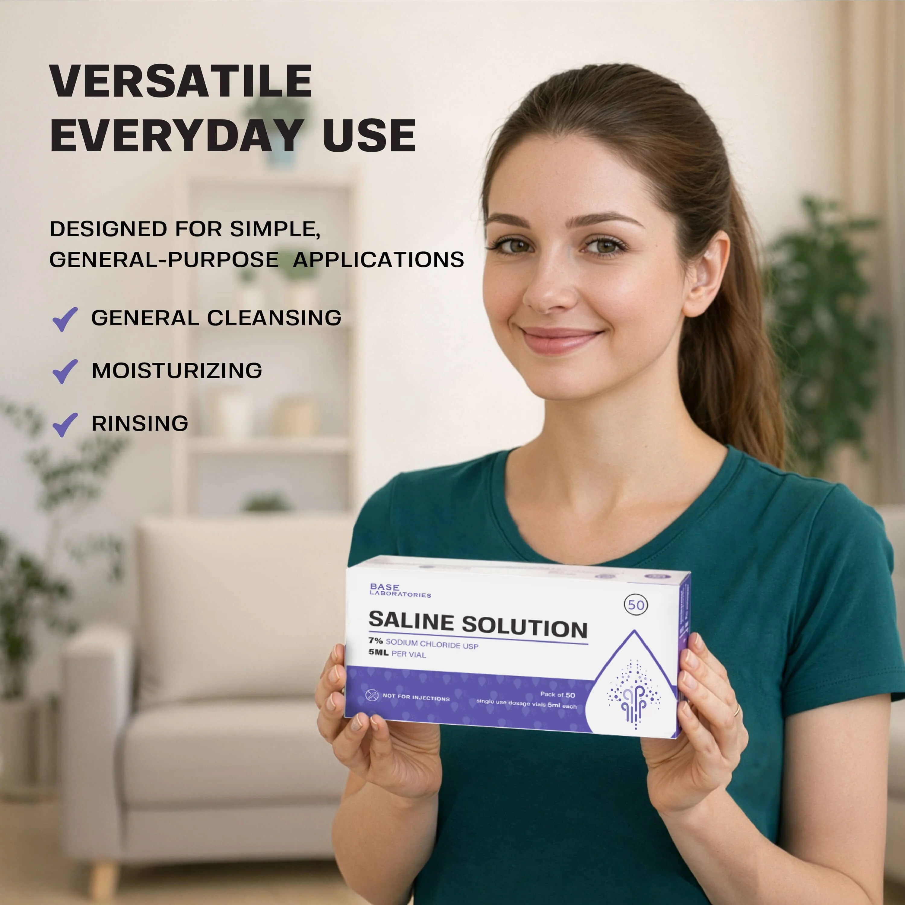 7% Saline Solution Vials — Compatible with Nebulizer Machines & Mesh Nebulizers 50 Pack - Image 3