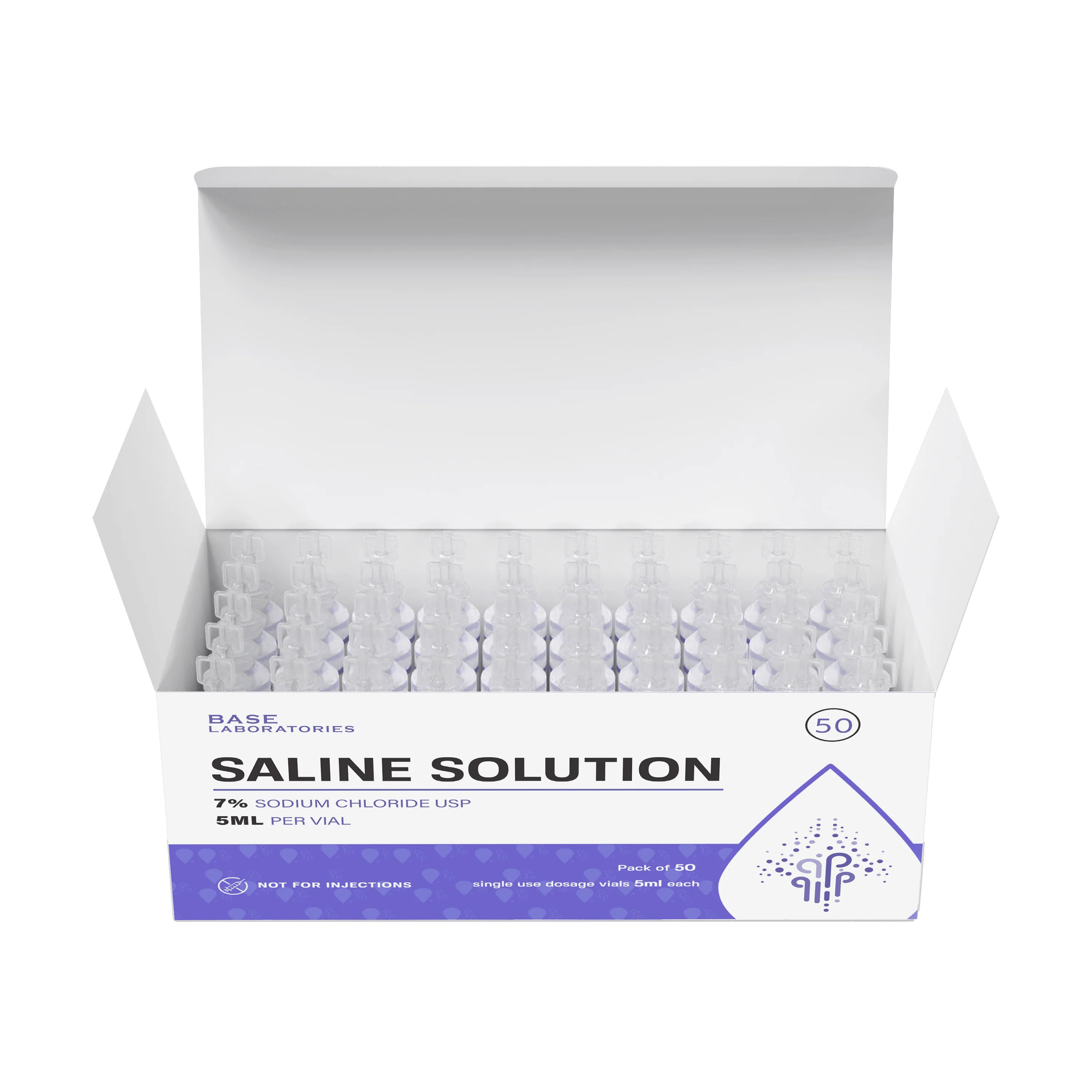 7% Saline Solution Vials — Compatible with Nebulizer Machines & Mesh Nebulizers 50 Pack - Image 6