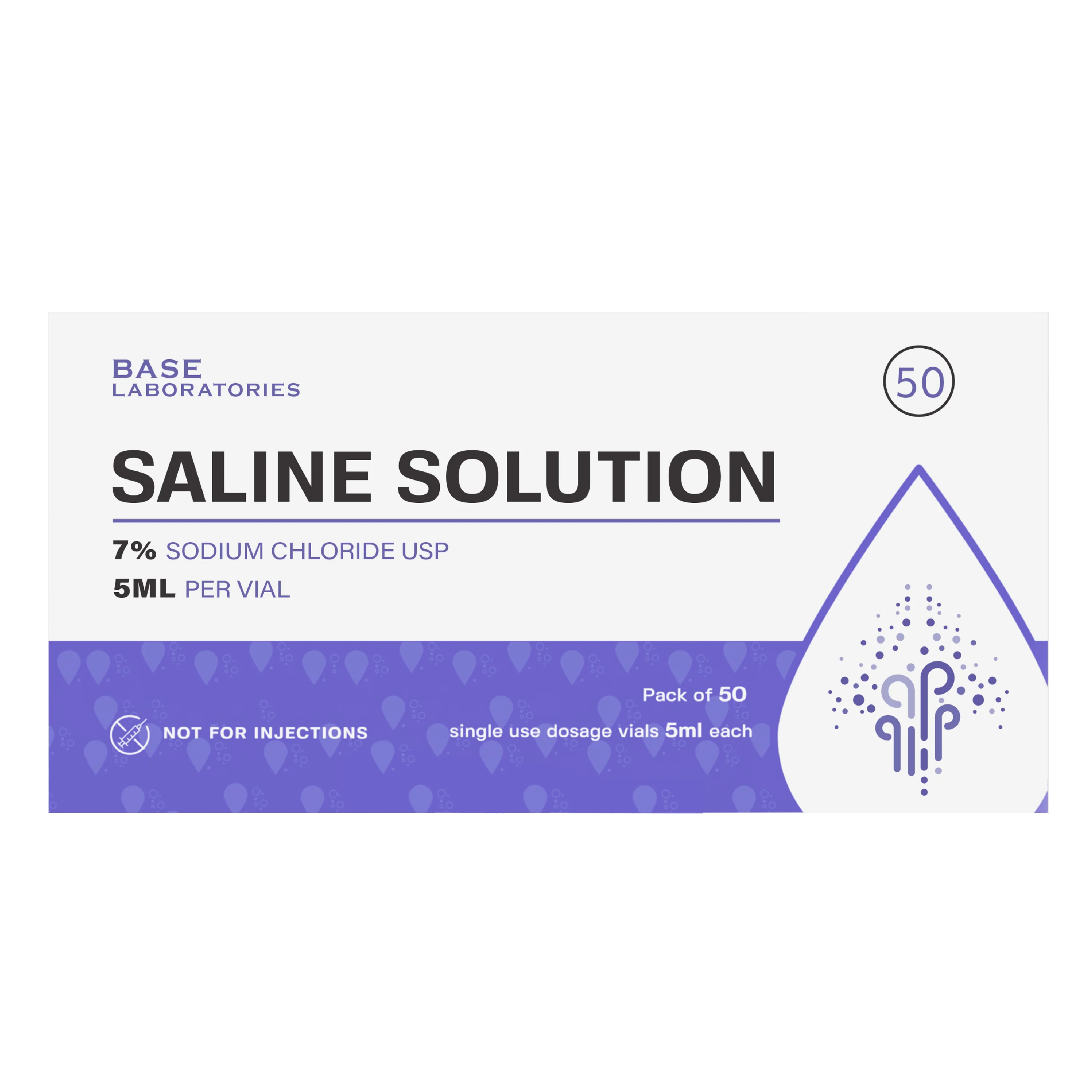 7% Saline Solution Vials — Compatible with Nebulizer Machines & Mesh Nebulizers 50 Pack - Image 7